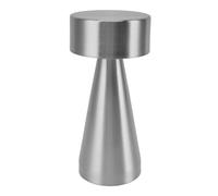 BTOSEP LED Portable Metal Table Lamp with Touch Sensor Elegant Design Dimming Nightstand Lamp for Home Office Use 3 Color Options, Size 7.7in (Silver)