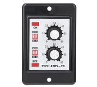 BTOSEP On Off Timer Relay with Adjustable Delay 6S-60M for Automated Control Circuit Plastic (#3)