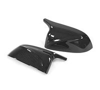 BTOSEP Pair LHD Carbon Fiber Rear View Mirror Caps, Stylish Protector, Upgrade for X3 X4 X5 X6 X7, ABS+Carbon Fiber, Gloss Finish, 2 Units