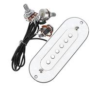 BTOSEP Pearl White Electric Pickup with Volume Control | Designed for acoustic,electric guitars,eliminates external noises,ABS mounting,metal structure