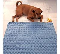 BTOSEP Pet Dog Cooling Mat for Summer Heat Relief, Soft Ice Silk Fabric, Multi-Size Options for Cats and Dogs (Blue #21)