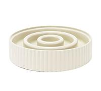 BTOSEP Pet Puzzle Slow Feeder Bowl Reduces Eating Speed for Small and Medium Dogs, Easy to Clean, Stable Non-Slip Base, BPA Free PP Material, 1 Unit (Beige)