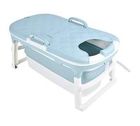 BTOSEP Portable Bathtub for Baby and Adult Soft Folding SPA for Home Use Blue TPE Material 136 X 60 X 52 Cm