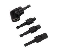 BTOSEP Power Drill Sockets Adapter Set with 360 Degree Rotatable Feature for Improved Performance in Any Workshop, Made of Durable Vanadium Steel, 1 Adapter and 3 Bits