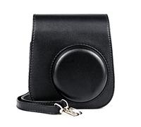 BTOSEP PU Leather Camera Bag with Adjustable Shoulder Strap Mini Cover for Mini 11 Wear-Resisting for Stylish Photographers Black/White/Blue/Pink/Purple 4.9x2.8x0.5 Inch (Black)
