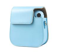 BTOSEP PU Leather Camera Bag with Adjustable Shoulder Strap Mini Cover for Mini 11 Wear-Resisting for Stylish Photographers Black/White/Blue/Pink/Purple 4.9x2.8x0.5 Inch (Blue)