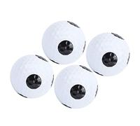 BTOSEP Putting Practice Ball Double Layer for Skill Development 4 Pcs White Black Color Synthetic Rubber 42.67mm