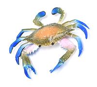 BTOSEP Realistic Crab Model Educational Toy for Kids, Durable Plastic Marine Animal Model, Perfect Desk Decoration, 17.5 X 2.3cm (PL127-1086 Color Crab (0.072kg))