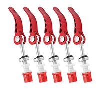 BTOSEP Seatpost Clamps Quick Release Durable Aluminum Alloy Clips for Various Bicycles - 5 Pcs Pack (Red)