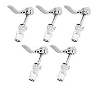 BTOSEP Seatpost Clamps Quick Release Durable Aluminum Alloy Clips for Various Bicycles - 5 Pcs Pack (Silver)