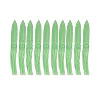 BTOSEP Silicone Squid Lure 10 Pcs Set 30cm Lifelike with Hook for Catching Fish in Dark Waters (Green)