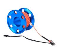 BTOSEP Stainless Steel Compact Diving Finger Spool Reel with Fluorescent Orange Line for Cave Diving 8.5cmx5cmx3.5cm 1x50m (30M)