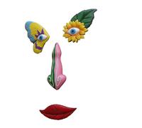 BTOSEP Tree Face Decor Colorful Funny Resin Hanging Art for Garden or Home 4.1x3.7in 2 Units