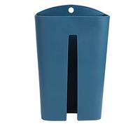 BTOSEP Wall Mounted Trash Bag Holder Stylish Organizer for Kitchen and Bathroom PP Plastic White 9.1x6.7in (Dark Blue)