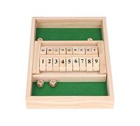 BTOSEP Wooden Board Numbers Game, Educational Dice Set | pine, 2 player game, strategy development, portable fun