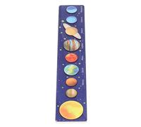 BTOSEP Wooden Solar System Puzzle Toy with 9 Planets for Kids - Science Learning Aid - Great for Kindergartens and Elementary Schools - 15.7x2.8in (Yellow Sun)