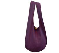 BTP! Thai Monk Buddha Cotton Sling Crossbody Messenger Bag Shlouder Purse Hippie Hobo Medium, Purple, M