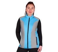 BTR Ladies Hi Vis Reflective Cycling & Running Gilet/Vest For Women. High Visibility (Hi Viz) & VERY Reflective Outdoor Sports Gilet. Sky Blue Size 8