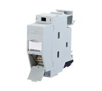 BTR network socket for DIN rail mounting CAT 6A 270°