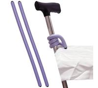 BTREEFLO 2 Pack Walking Stick Holder Crutches Flexible Hook Purple Reacher Grabber Holder Keeps Canes Within Reach Walker Accessories for Mobility Scooter, Table, Wheelchair, Roller