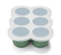 btrfe Baby Food Freezer Tray with Lid, 6 x 90ml Silicone Perfect Storage Container for Homemade Baby Food, Breast Milk, Fruit Puree & Vegetables (Green)