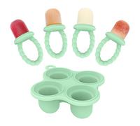 Btrfe Silicone Petite Pops, Baby Popsicle Mold Set - Tiny Pops and Teether for Infants 4+ Months Teething Relief, Baby Essentials