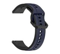 BTRHKMN Silicone 20mm22mm Watchband For GTR 4 3 Pro/2e/GTS 4 3 Bip 6 5UNITY/Active 2 Replace Bracelet Strap(Midnight blue Black,1Pcs 20mm)