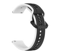 BTRHKMN Silicone 20mm22mm Watchband For GTR 4 3 Pro/2e/GTS 4 3 Bip 6 5UNITY/Active 2 Replace Bracelet Strap(Black White,1Pcs 20mm)