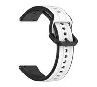 BTRHKMN Silicone 20mm22mm Watchband For GTR 4 3 Pro/2e/GTS 4 3 Bip 6 5UNITY/Active 2 Replace Bracelet Strap(White Black,1Pcs 20mm)