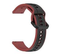 BTRHKMN Silicone 20mm22mm Watchband For GTR 4 3 Pro/2e/GTS 4 3 Bip 6 5UNITY/Active 2 Replace Bracelet Strap(Black Red,1Pcs 20mm)