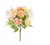 BTRYLDCFA Artificial Flowers Artificial Flowers Silk Roses Wedding Wreath Home Room Table Decor Bridal Bouquets Outdoor Yard Garden(Pink,2 PCS)