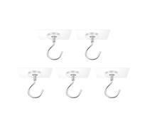 BTRYLDCFA Coat Hooks 1-10pcs Adhesive Hooks Ceiling Strong Bearing Sticky Rack Kitchen Wall Key Hangers for Hanging Plant Wind Chimes Lights(5)