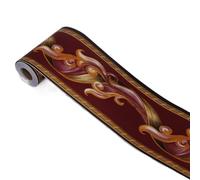 BTRYLDCFA Frame Baseboard 10Meter PVC Waterproof Waist Line Pastoral Style Self Adhesive Wall Skirting Line Wallpaper Living Room Decor Border Wall Sticker(09)