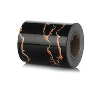 BTRYLDCFA Frame Baseboard PVC Home Decor Skirting Line Waterproof Self-Adhesive Baseboard Waist Wallpaper Wall Border Stickers Marble(Black-Gold-5cm x 5m)