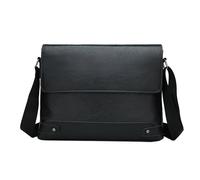 BTRYLDCFA leather briefcase Briefcase For Men PU Leather Tote Commuting Laptop Shoulder Executive Business Work Messenger Crossbody Side Bag(Black)