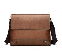 BTRYLDCFA leather briefcase Briefcase For Men PU Leather Tote Commuting Laptop Shoulder Executive Business Work Messenger Crossbody Side Bag(Light brown)