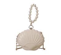BTRYLDCFA Shell Clutch Bag Shell Bag Evening Banquet Aristocratic Metal Chain Crossbody For Women Handle