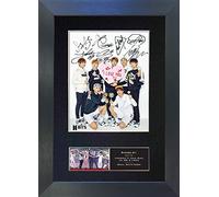 BTS #761 No3 Signed Autograph Mounted Photo Reproduction PRINT A4 Rare Perfect Birthday (297 x 210mm) (Black Frame)