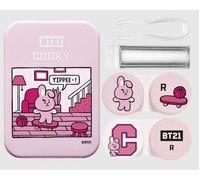 BTS BT21 Official Merchandise Contact Lens CASE + Extra BTS PHOTOCARDS (TATA) (Cooky)