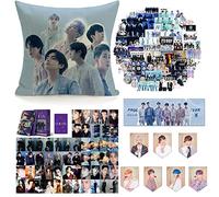 BTS Gift Set, BTS Fan Item, BTS Fans Gift Set, BTS Cushion Cover, 100 Stickers, 54 Pieces BTS Photocards, BTS Garland Photo Banner, 1 Hand Banner, BTS Merch