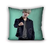 BTS merchandise Breathable Canvas Square Throw PillowsBTS Jimin V Suga Jungkook Double Sided Decorative Pillowcases Fo 45cmx45cm