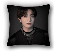 bts merchandise BTS Bangtan Boys Jimin V Suga Jungkook Double-Sided Linen Decorative Square Pillowcases Pillow bts gifts 45cmx45cm