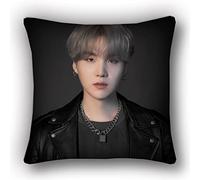 bts merchandise BTS Bangtan Boys Jimin V Suga Jungkook Double-Sided Linen Decorative Square Pillowcases Pillow bts gifts 45cmx45cm
