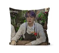 BTS merchandise BTS Cushion Pillow KPOP Jimin V Suga Jung Kook Decorative Throw Pillow Covers Polyester Square Throw Pi 45cmx45cm