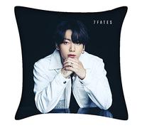 BTS merchandise BTS Square Pillow xcm Kpop Bangtan Boys Jungkook Jimin Suga V Square Sofa Pillowcase For Sofa Home 45cmx45cm