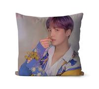 BTS merchandise Durable Cotton Linen Sofa Cushion BTS Jimin V Suga Jung Kook Square Throw Pillow Home Decor Cushion 45cmx45cm