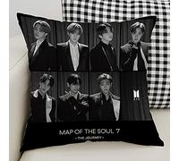 BTS merchandise Kpop BTS PillowCushionSoft Square PillowJimin V Suga Jung Kook Photo Character Home Decoration Car So 45cmx45cm