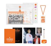 BTS - PERMISSION TO DANCE ON STAGE - SEOUL (DIGITAL CODE Ver.) Out Cover + Interview Photobook + Crew Note + Film Photo Set + Mini Poster Set + Light Stick Ring + Strap + 4 Extra Photocards