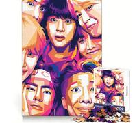 Bts Wpap Jigsaw for Adults 1000 Pieces Brain Activity Quiet Recreation Accurate Cut Birthday Gift (38x52cm)
