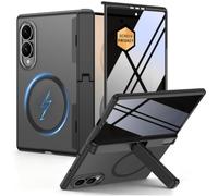 Btscase for Samsung Galaxy Z Fold 8 Case with Privacy Screen Protector, Magnetic Compatible with MagSafe, Spring Hinge Full Body Protection with Built-in Kickstand, Soft Touch Matte Cover,Black